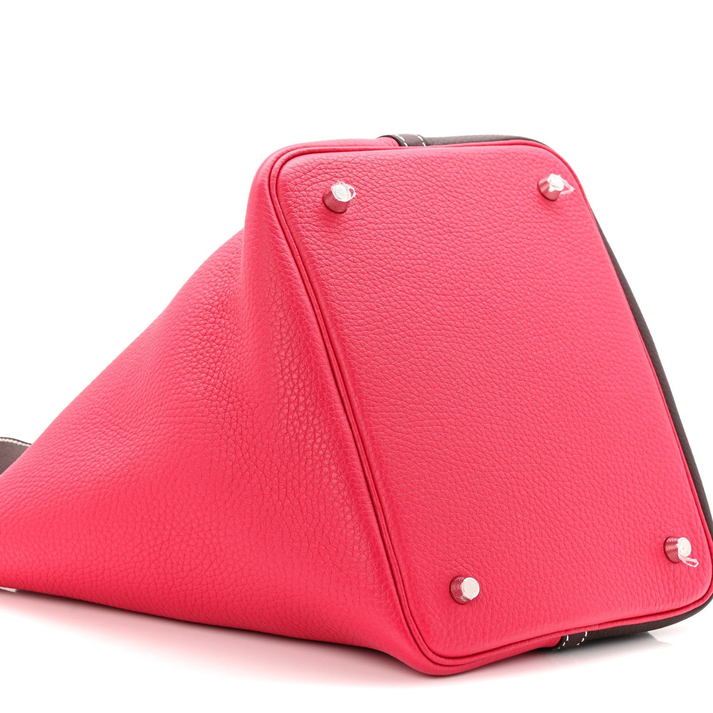 Taurillon Clemence Casaque Picotin Lock 18 PM Rouge Sellier Framboise