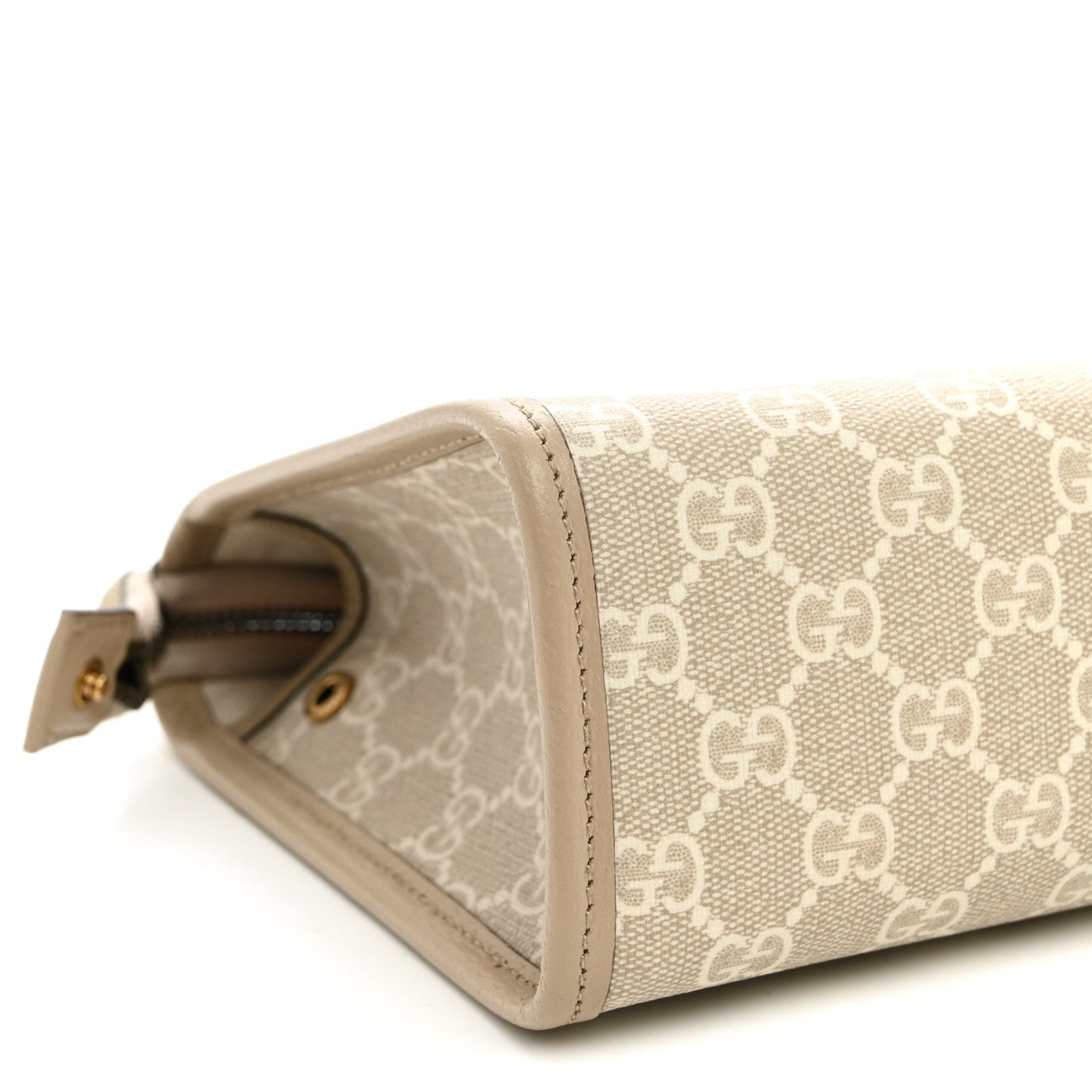 GG Supreme Monogram Web Ophidia GG Toiletry Case Beige Mystic White Oatmeal