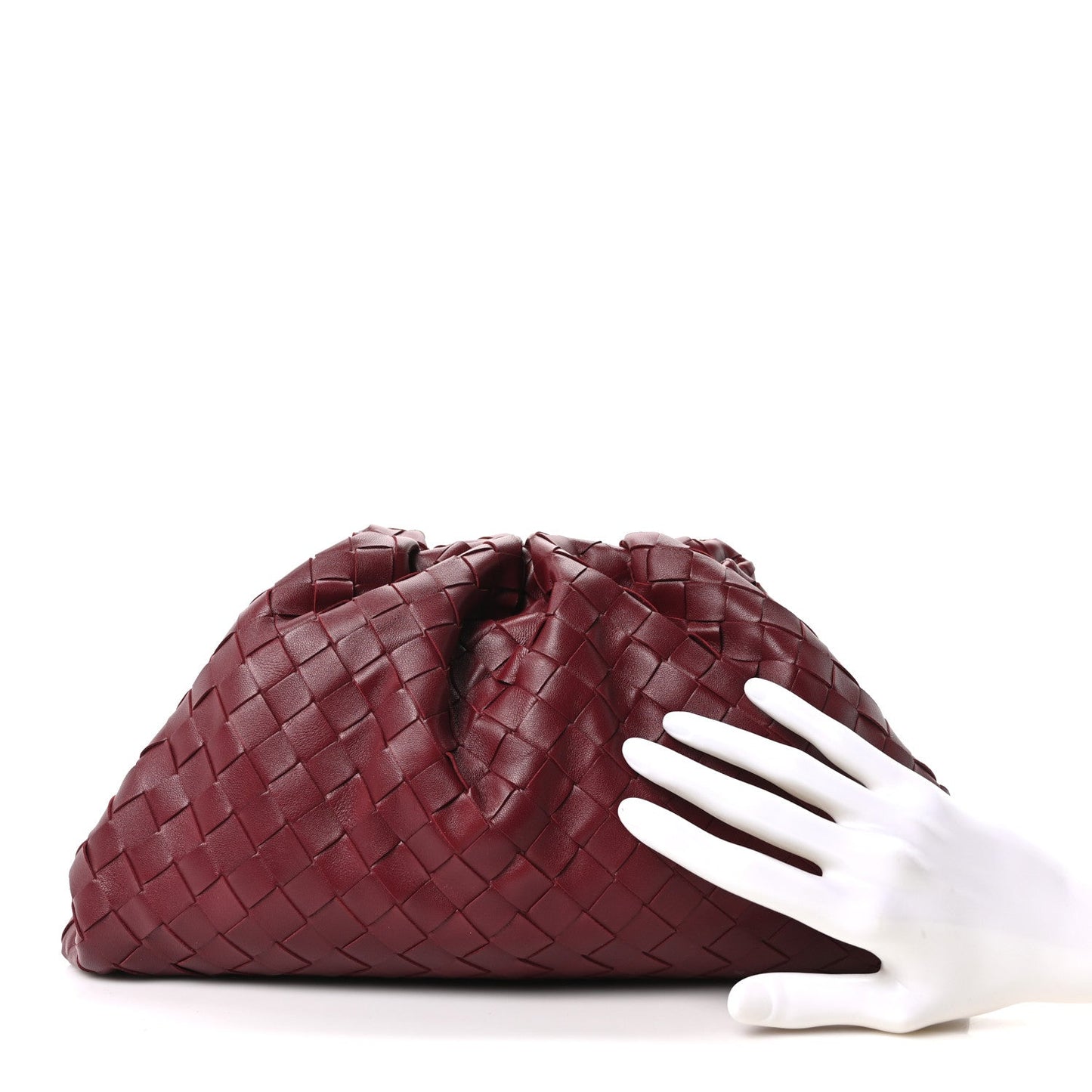 Nappa Maxi Intrecciato The Pouch Oversized Clutch Bordeaux