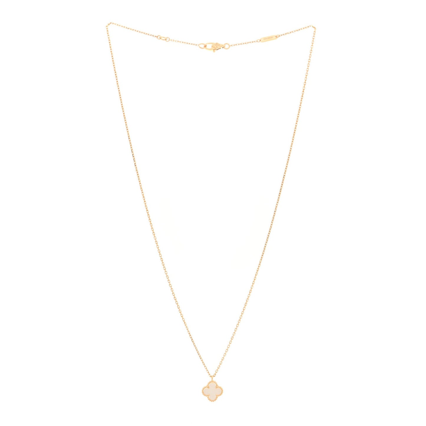 18K Yellow Gold Mother of Pearl Sweet Alhambra Pendant Necklace