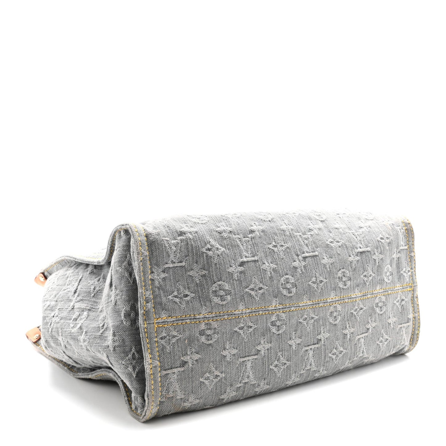 Monogram Denim Onthego MM Washed Grey