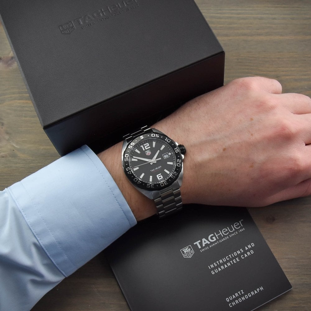 Tag Heuer Formula 1 Quartz Black Dial Silver Steel Strap Watch for Men - WAZ1110.BA0875