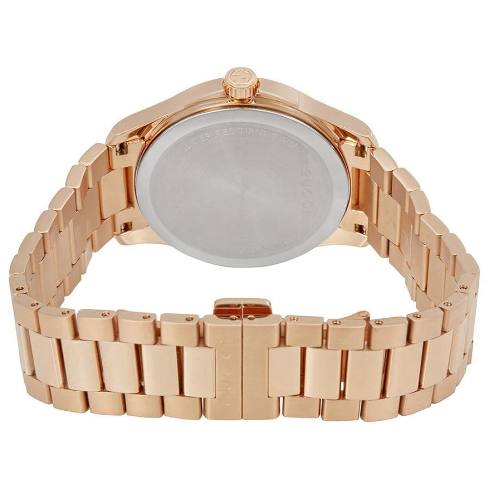 Gucci G Timeless Quartz Gold Dial Gold Steel Strap Watch For Women - YA126482