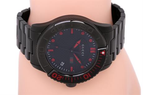 Gucci G Timeless Sport Black Dial Black Steel Strap Watch For Men - YA126230
