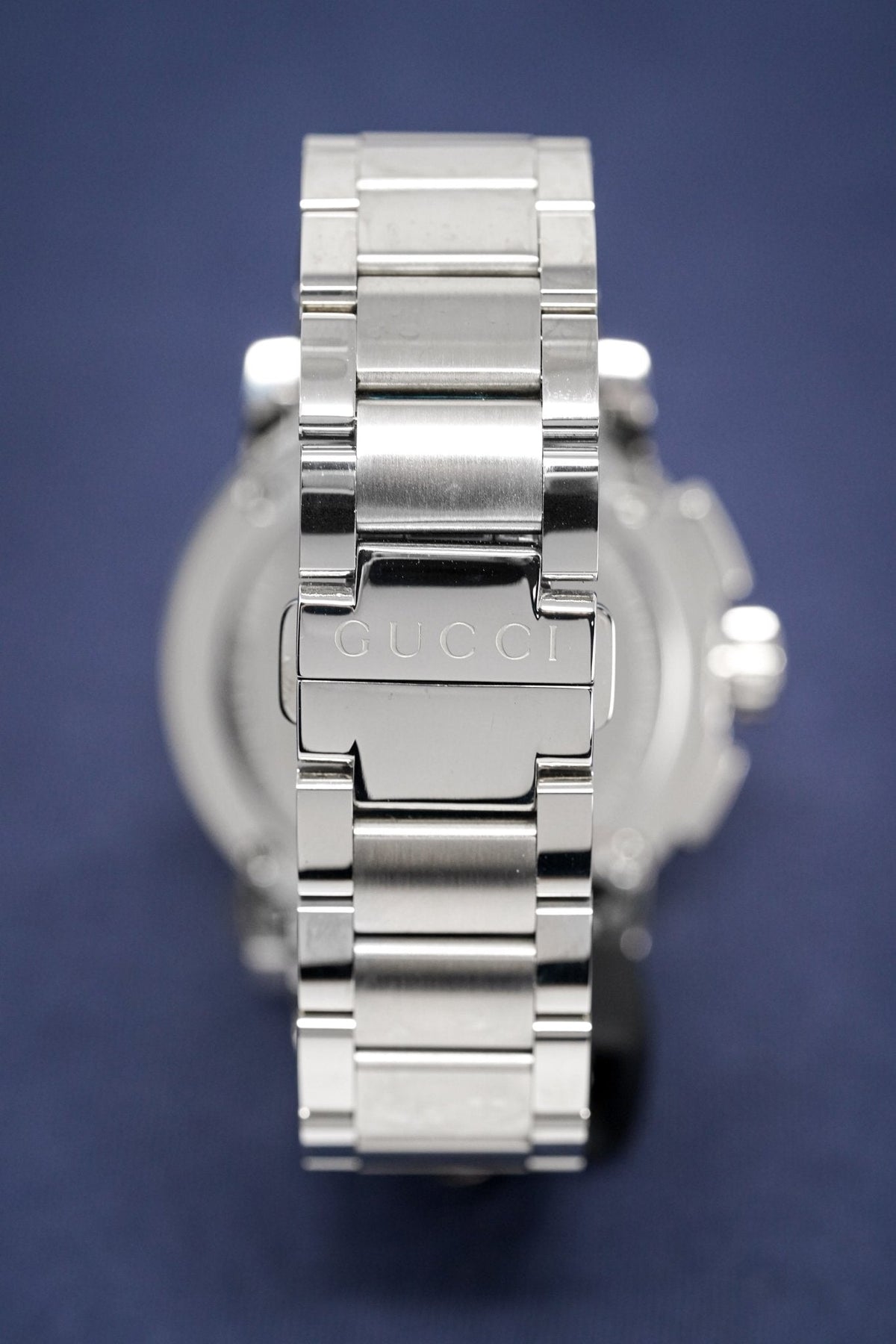 Gucci G Chrono Chronograph Silver Dial Silver Steel Strap Watch For Men - YA101201