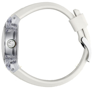 Gucci Sync XXL White Dial White Rubber Strap Watch For Men - YA137102