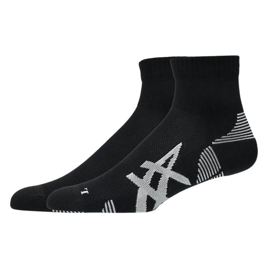 2 Pack Cushioned Run Quarter Sock Unisex :Performance Black | Performance Black