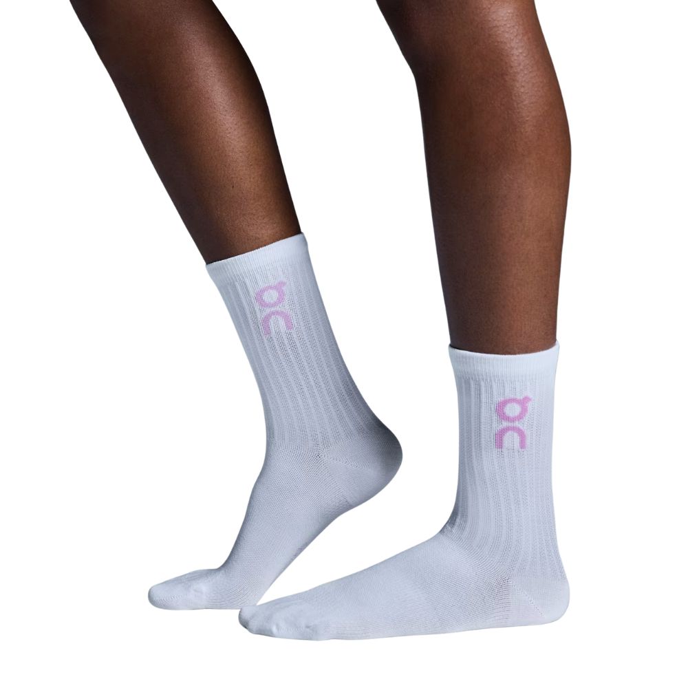 Logo Sock High 3 Pack Unisex :Mauve | Raspberry