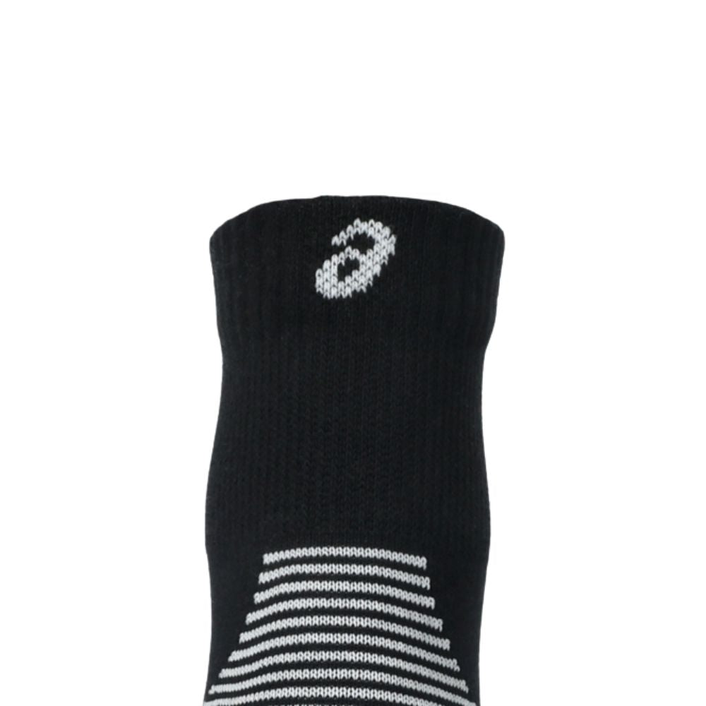 2 Pack Cushioned Run Quarter Sock Unisex :Performance Black | Brilliant White