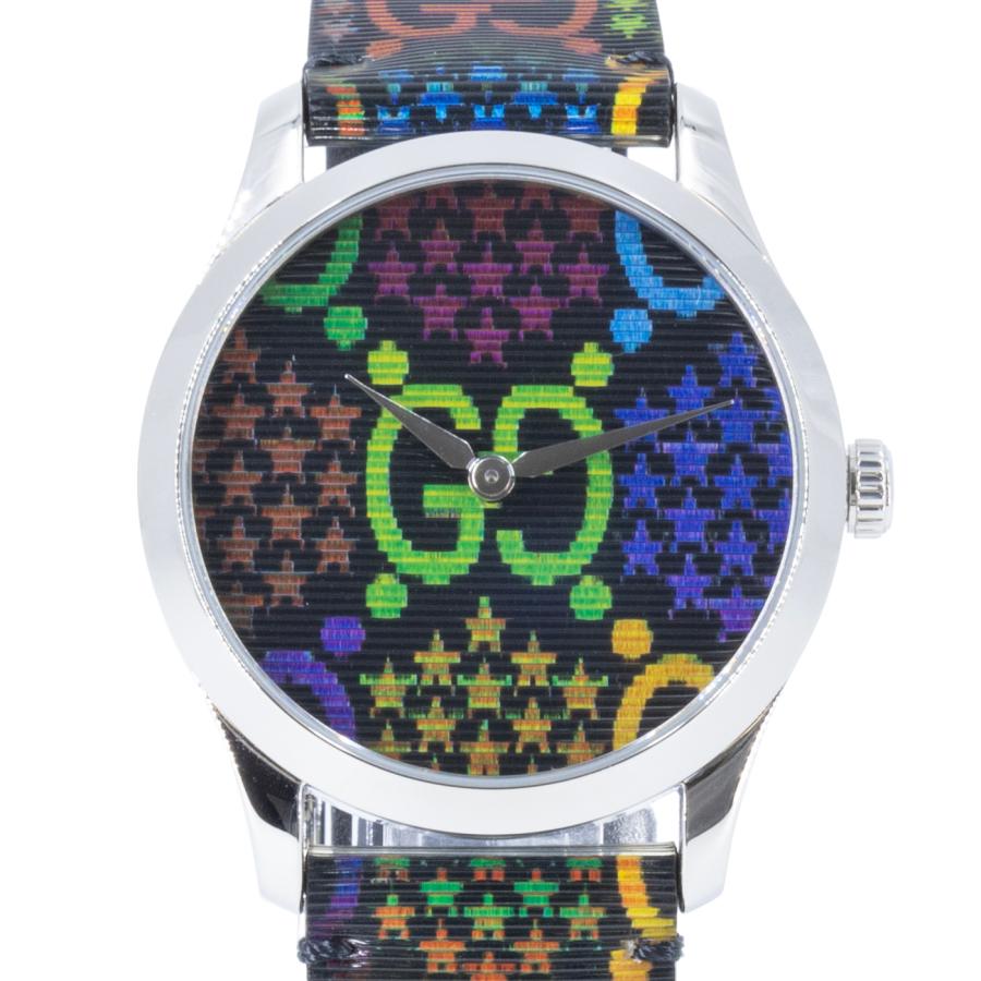 Gucci G Timeless Quartz Black Dial Black Leather Strap Watch For Women - YA1264146