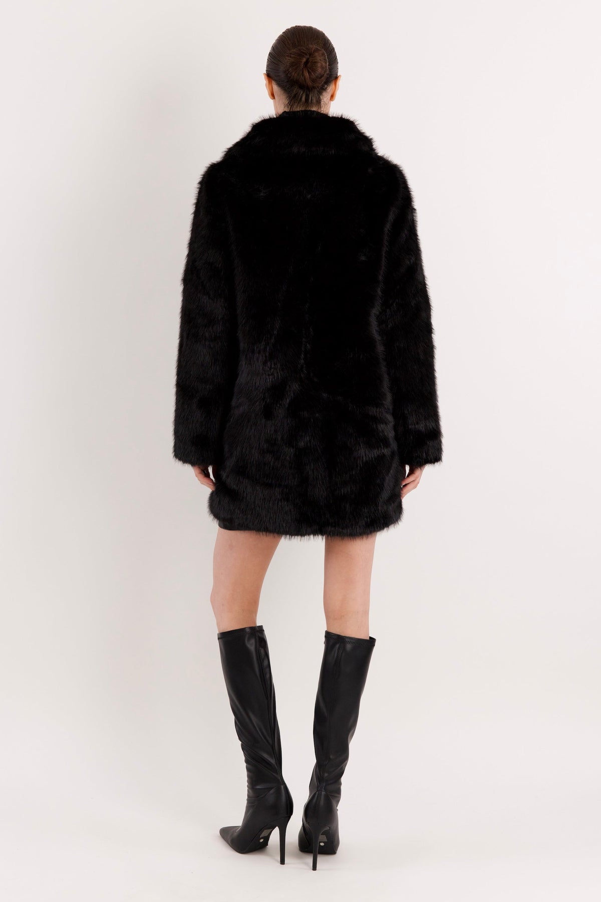 Mid-Length Faux Fur Coat