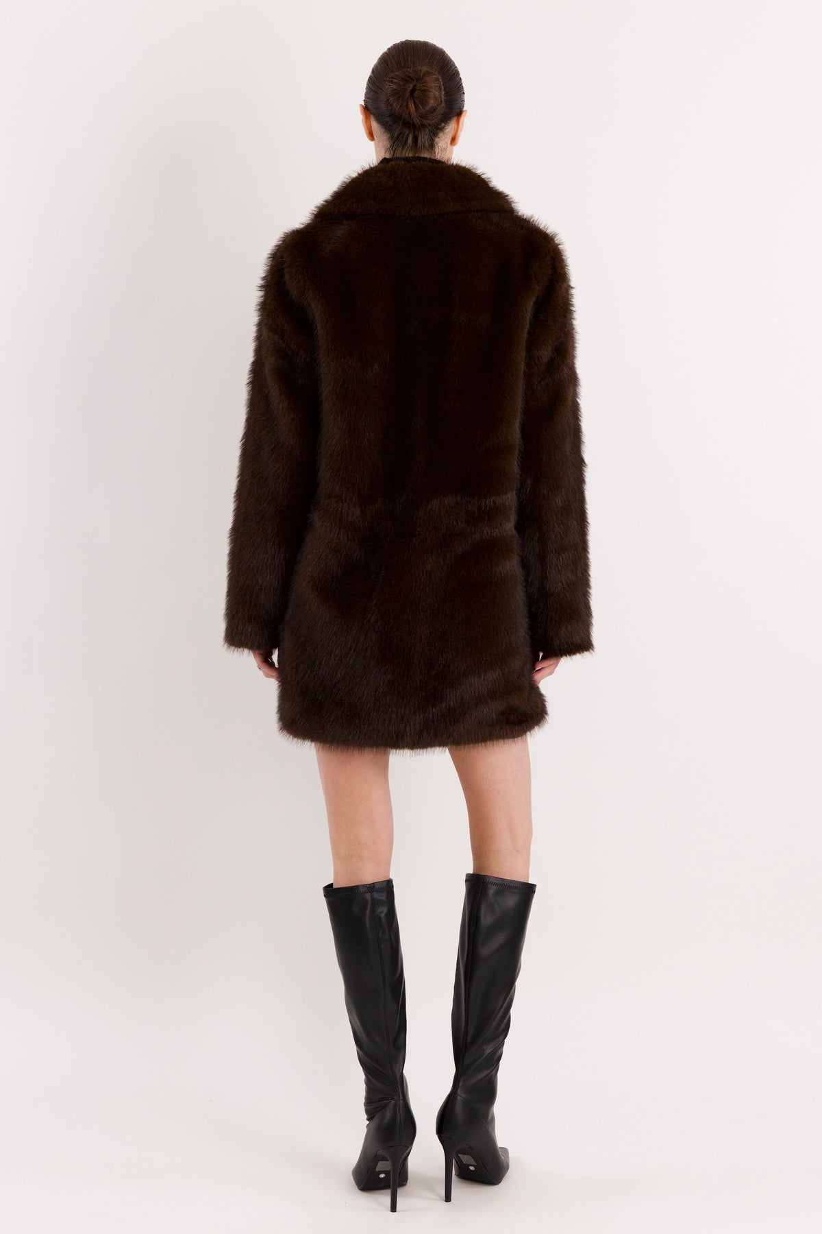 Mid-Length Faux Fur Coat