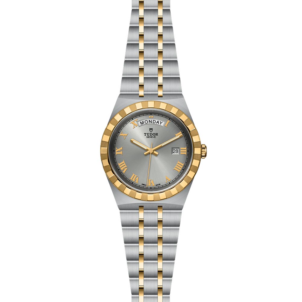 Tudor Royal Automatic Silver Dial Two Tone Steel Strap Watch for Men - M28603-0001