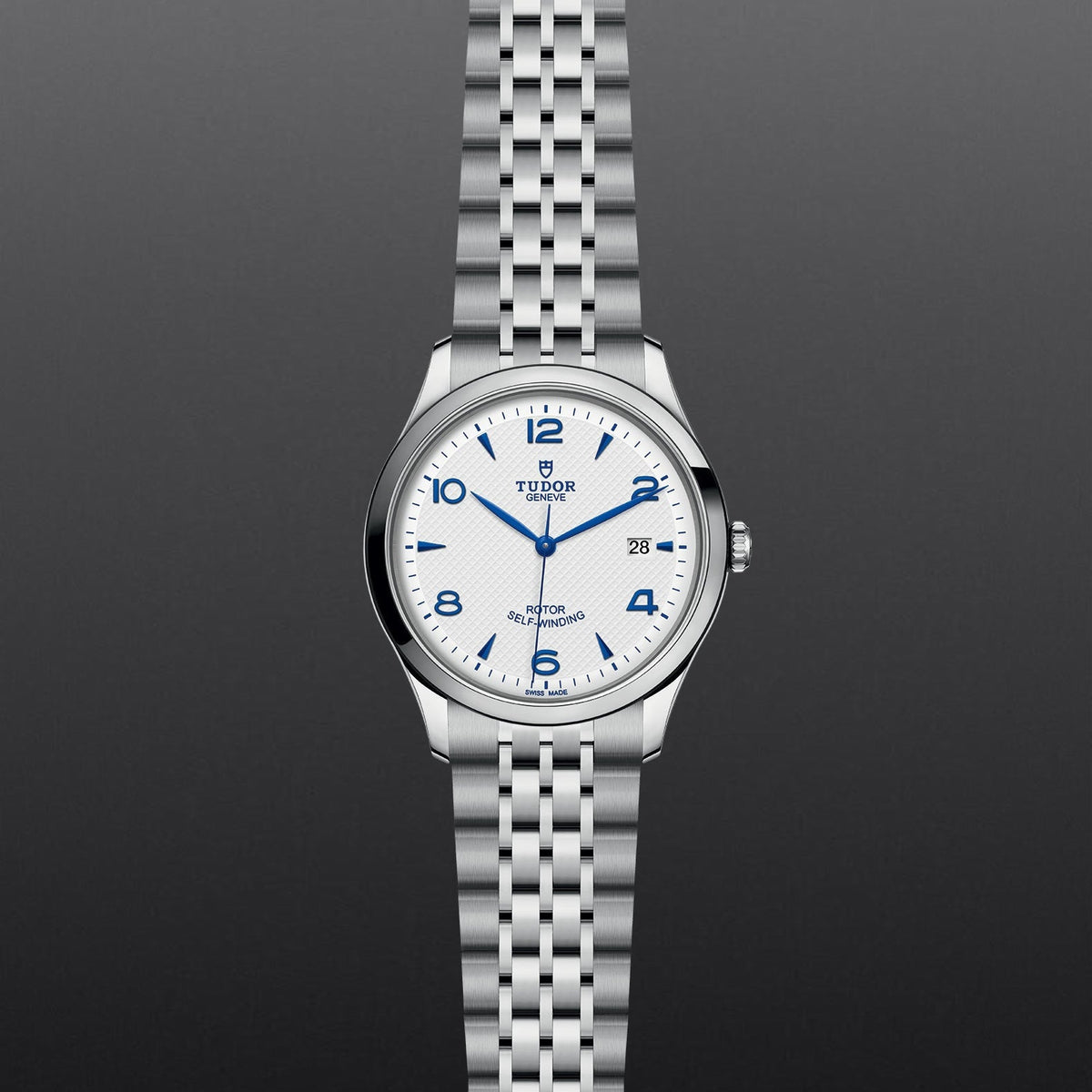 Tudor 1926 Automatic White Dial Silver Steel Strap Watch for Men - M91650-0005