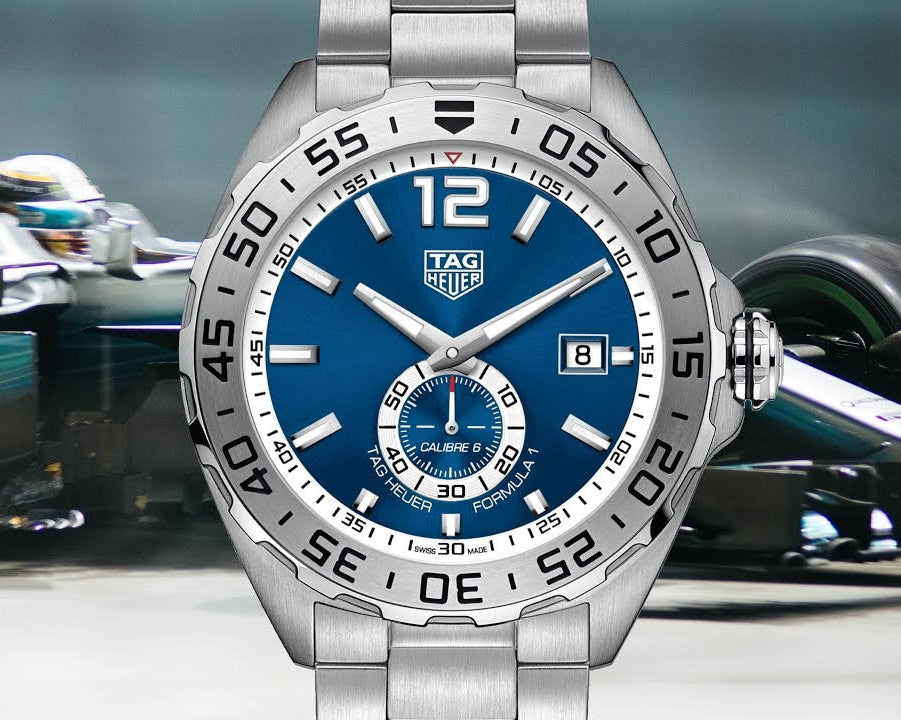 Tag Heuer Formula 1 Calibre 6 Automatic Blue Dial Silver Steel Strap Watch for Men - WAZ2014.BA0842