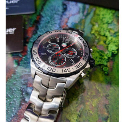 Tag Heuer Formula 1 Special Edition Chronograph Grey Dial Silver Steel Strap Watch for Men - CAZ1012.BA0883