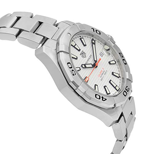 Tag Heuer Aquaracer Calibre 5 Automatic White Dial Silver Steel Strap Watch for Men - WAY2013.BA0927