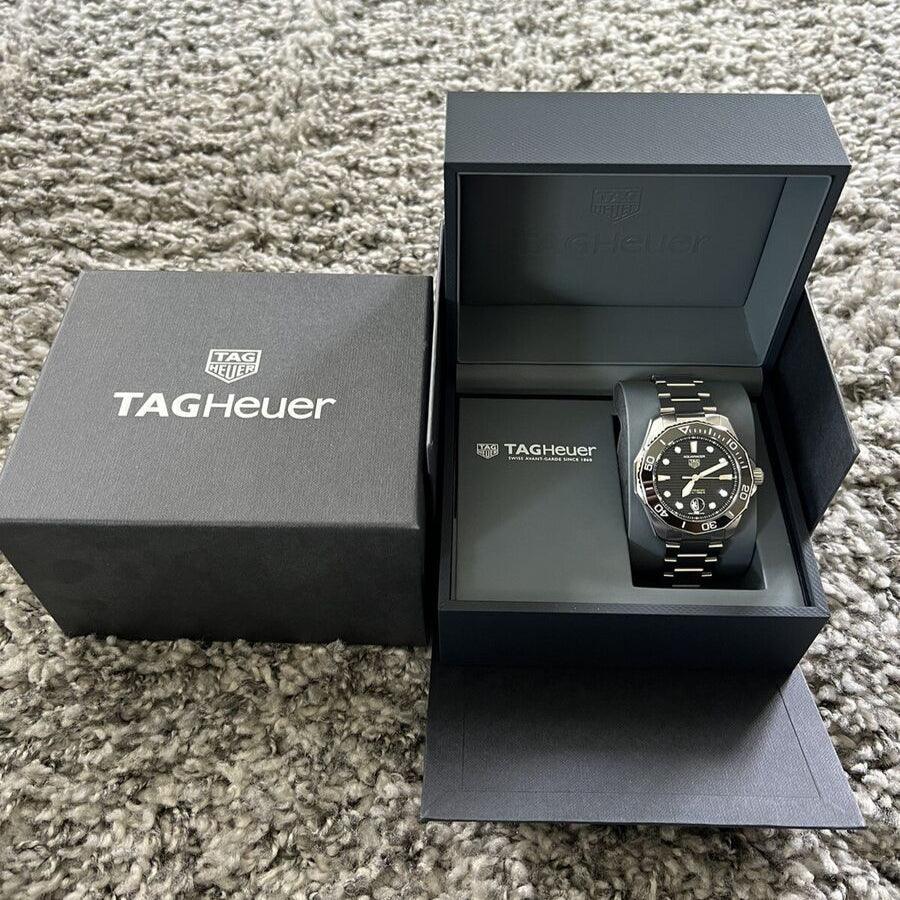 Tag Heuer Aquaracer Professional 300 Automatic Black Dial Silver Steel Strap Watch for Men - WBP201A.BA0632