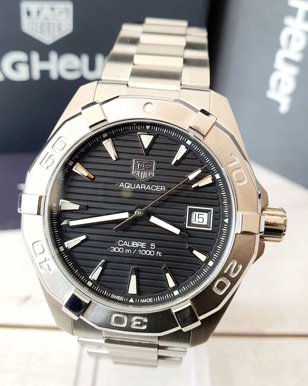 Tag Heuer Aquaracer Black Dial Watch for Men - WAY2110.BA0928