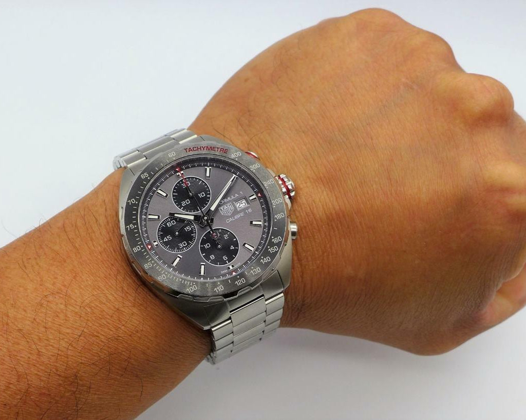 Tag Heuer Formula 1 Automatic Chronograph Grey Dial Two Tone Strap Watch for Men - CAZ2012.BA0970