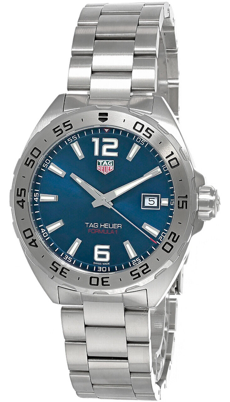 Tag Heuer Formula 1 Blue Dial Silver Steel Strap Watch for Men - WAZ1118.BA0875