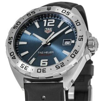 Tag Heuer Formula 1 Quartz Blue Dial Black Rubber Strap Watch for Men - WAZ1118.FT8023