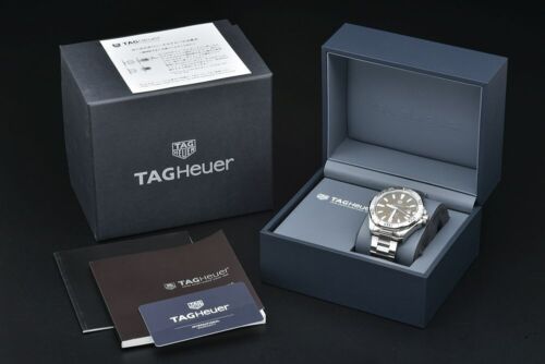 Tag Heuer Aquaracer Calibre 5 Automatic Sunray Brown Dial Silver Steel Strap Watch for Men - WAY2018.BA0927