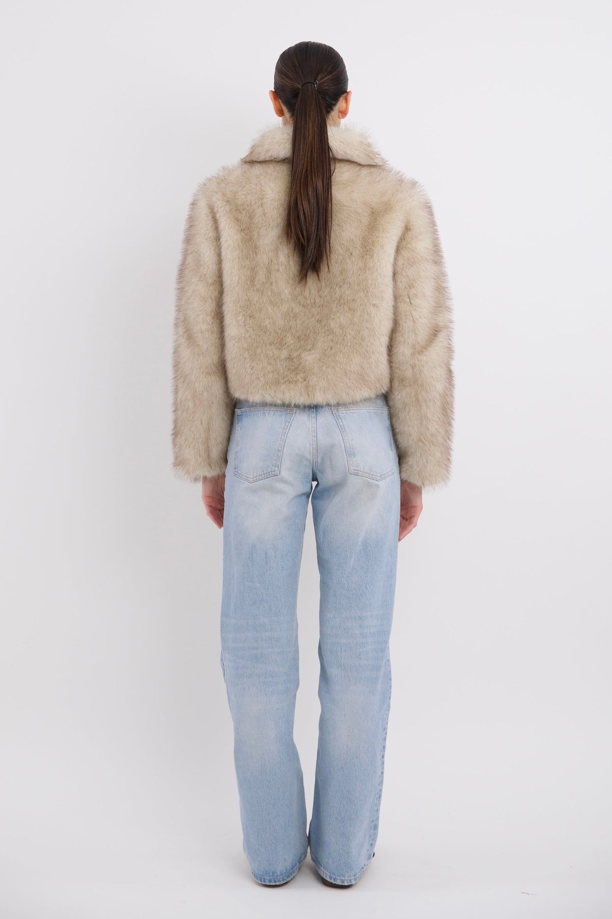 Cropped Faux Fur Coat