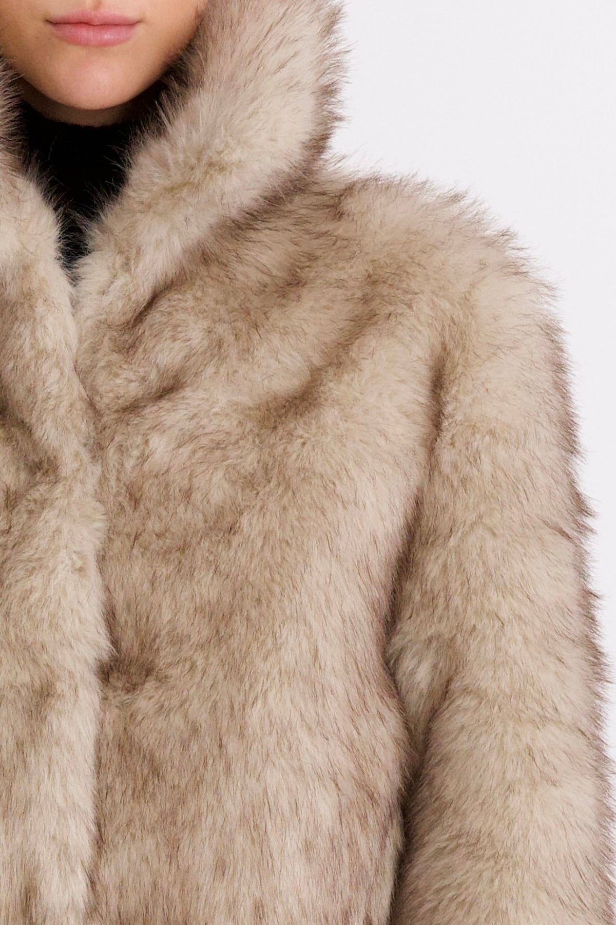 Cropped Faux Fur Coat