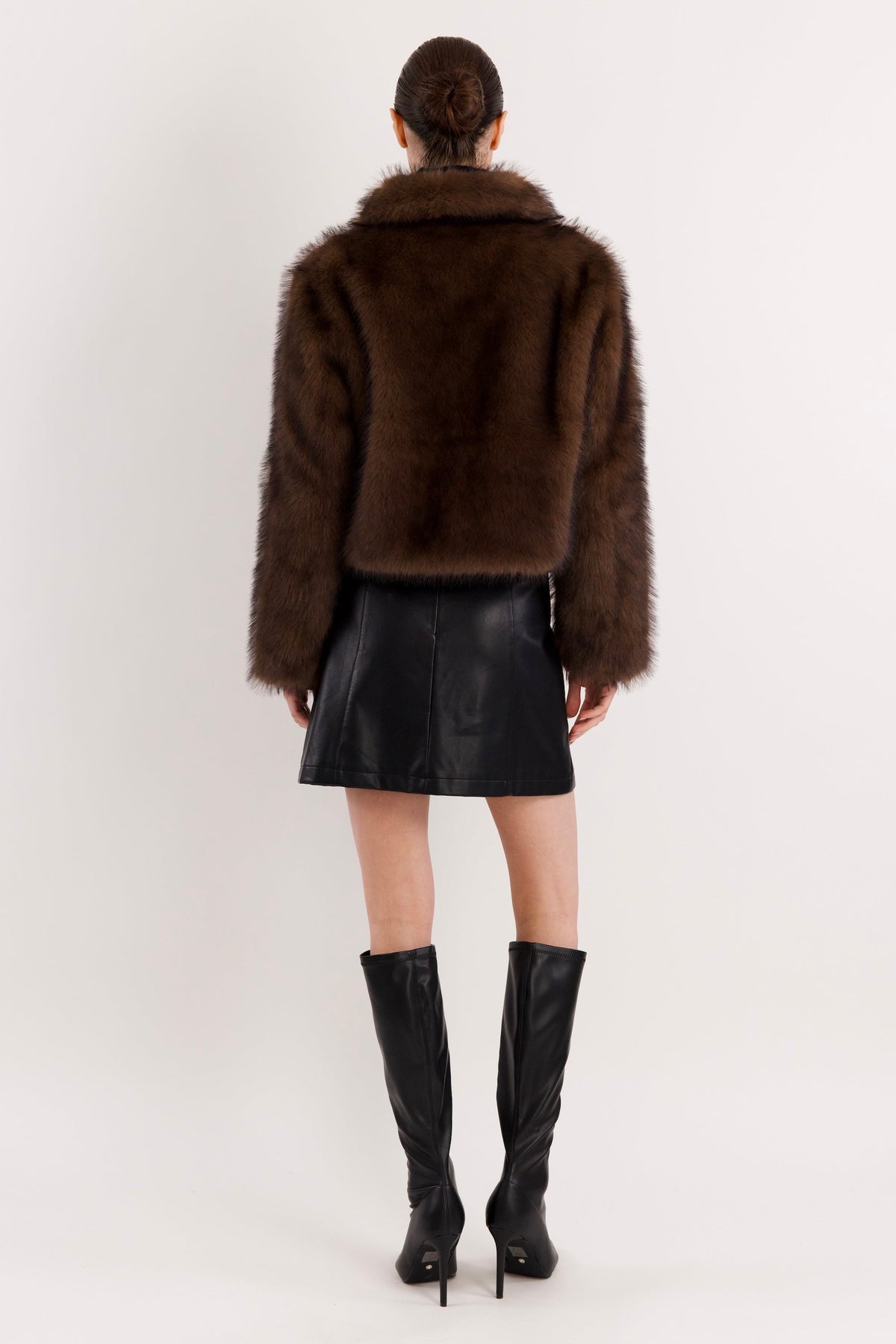 Cropped Faux Fur Coat