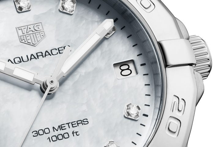 Tag Heuer Aquaracer White Mother of Pearl Dial Watch for Women - WBD1314.BA0740