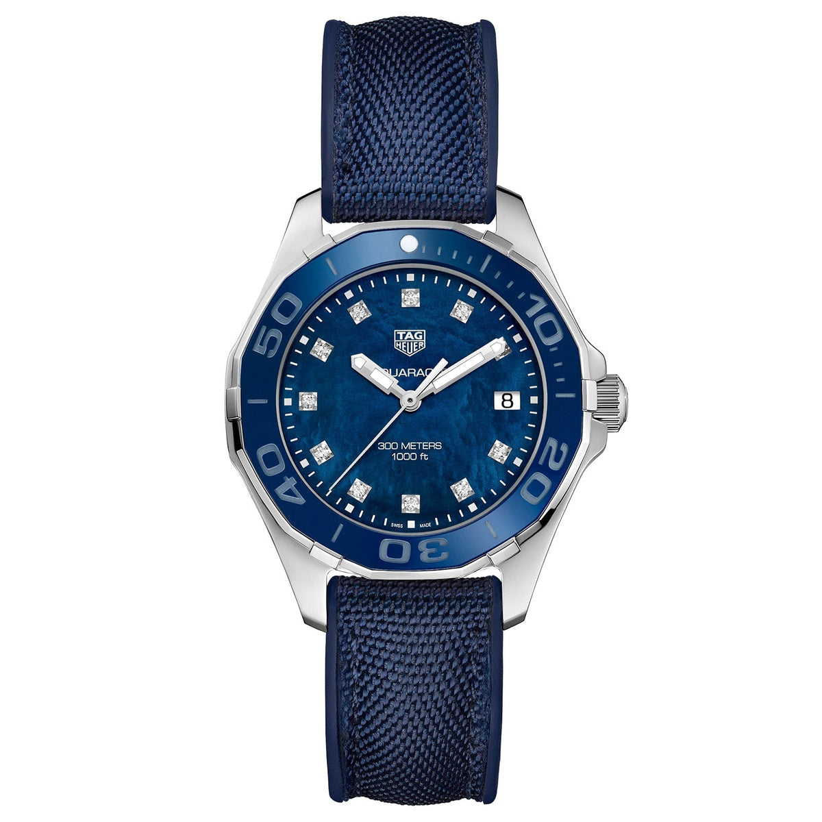 Tag Heuer Aquaracer Blue Mother of Pearl Dial Watch for Women - WAY131L.FT6091