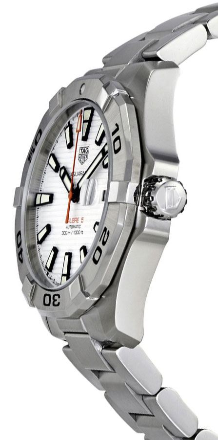 Tag Heuer Aquaracer Calibre 5 Automatic White Dial Silver Steel Strap Watch for Men - WAY2013.BA0927