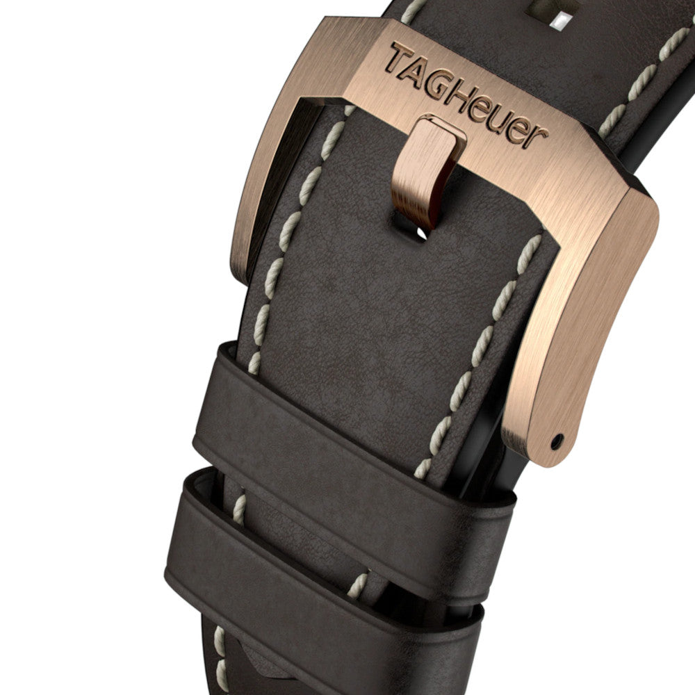 Tag Heuer Autavia Brown Dial Brown Leather Strap Watch for Men - WBE5191.FC8276