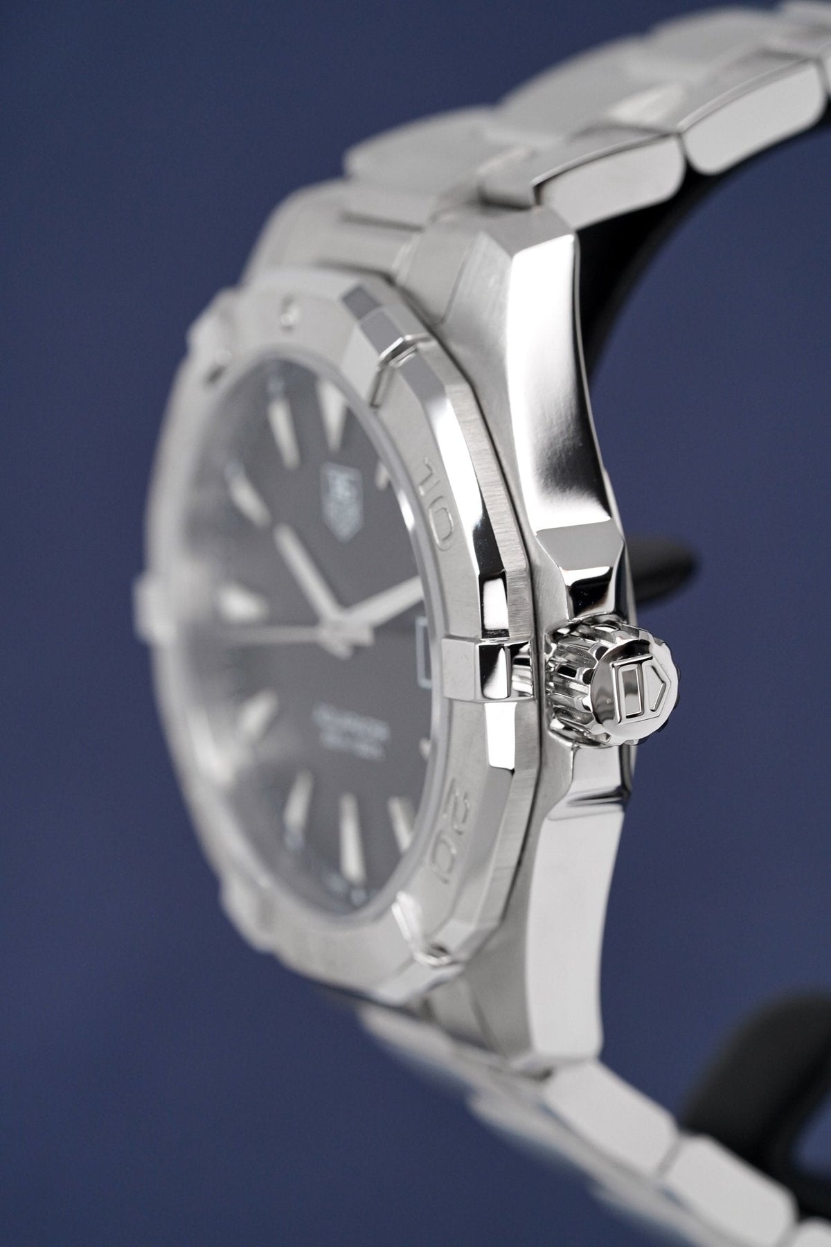 Tag Heuer Aquaracer Quartz Black Dial Silver Steel Strap Watch for Men - WAY1110.BA0928