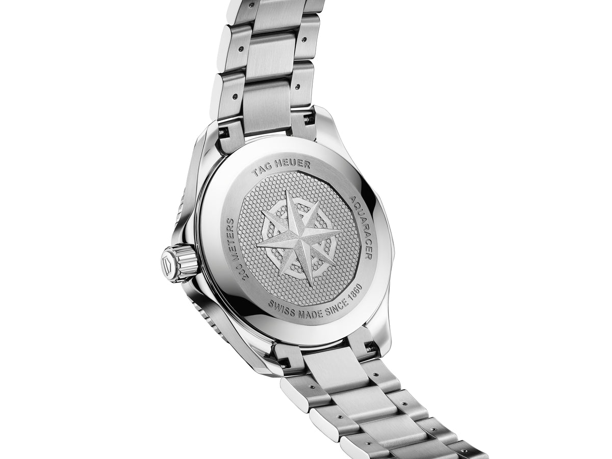 Tag Heuer Aquaracer Professional 200 Solargraph Quartz Black Dial Silver Steel Strap Watch for Men - WBP1114.BA0000