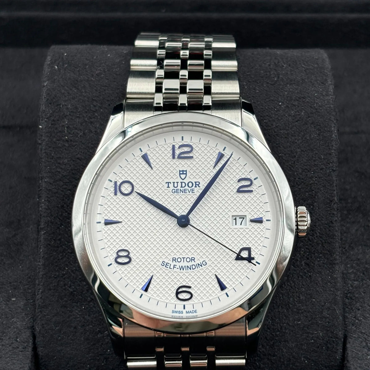 Tudor 1926 Automatic White Dial Silver Steel Strap Watch for Men - M91650-0005