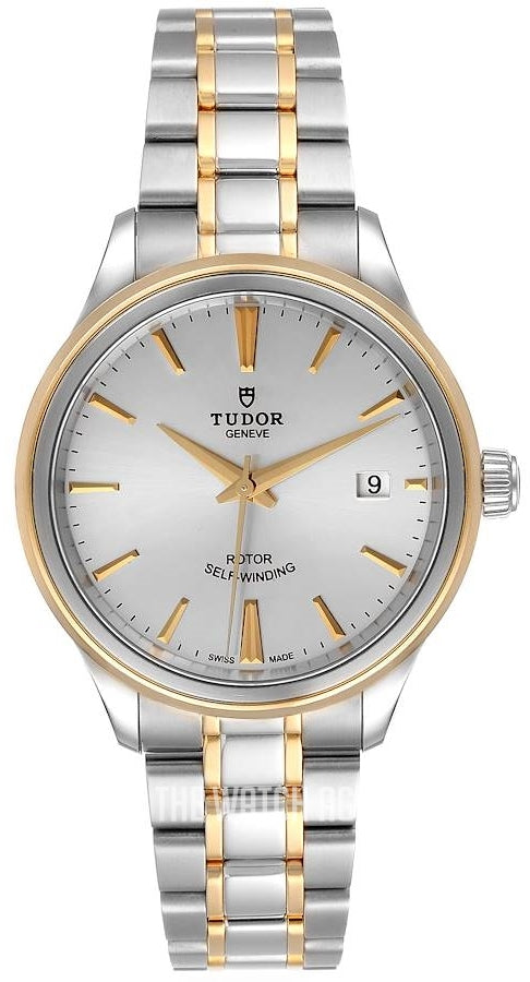 Tudor Style Automatic Silver Dial Two Tone Steel Strap Watch for Men - M12713-0003