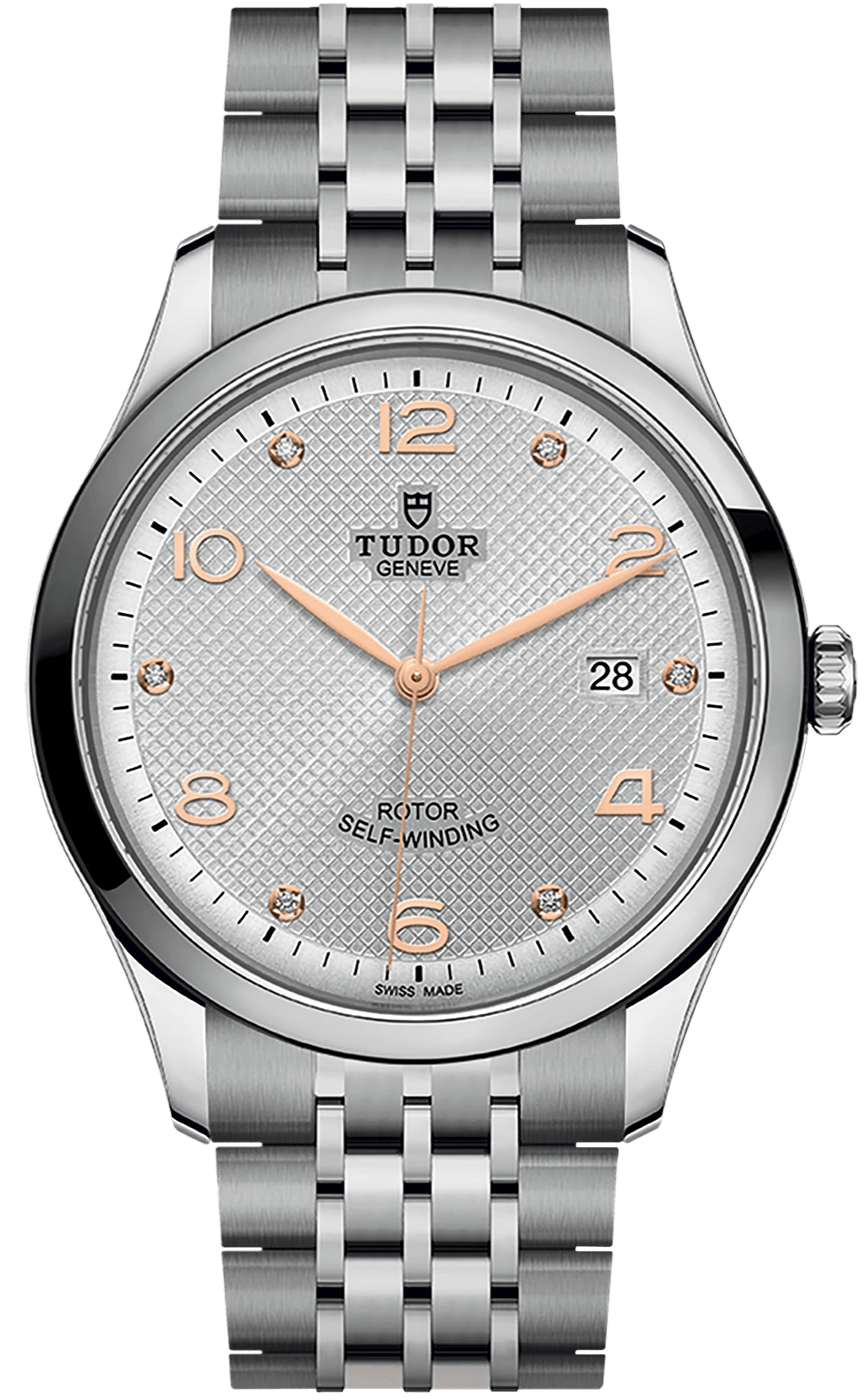 Tudor 1926 Automatic Diamonds Silver Dial Silver Steel Strap Watch for Men - M91650-0003
