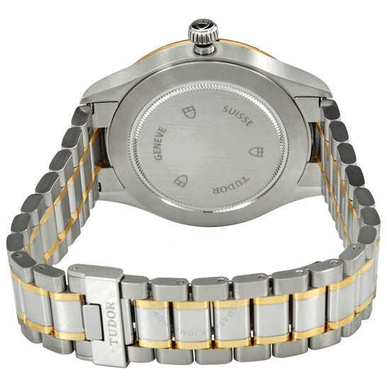 Tudor Style Automatic Black Dial Two Tone Steel Strap Watch for Men - M12713-0005