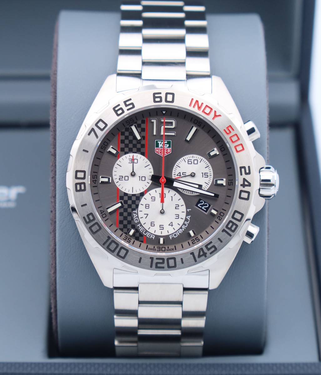 Tag Heuer Formula 1 Chronograph Grey Dial Silver Steel Strap Watch for Men - CAZ1114.BA0877