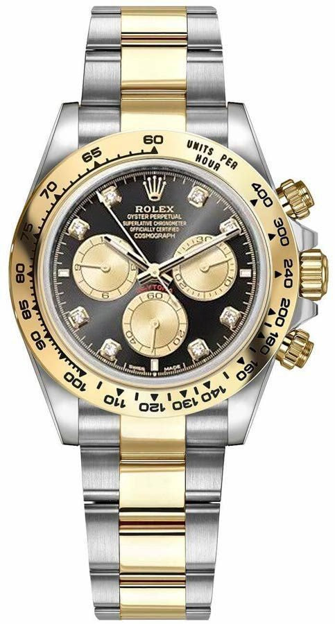 Rolex Cosmograph Daytona Gold & Steel Diamonds Men's Watch 126503-0002