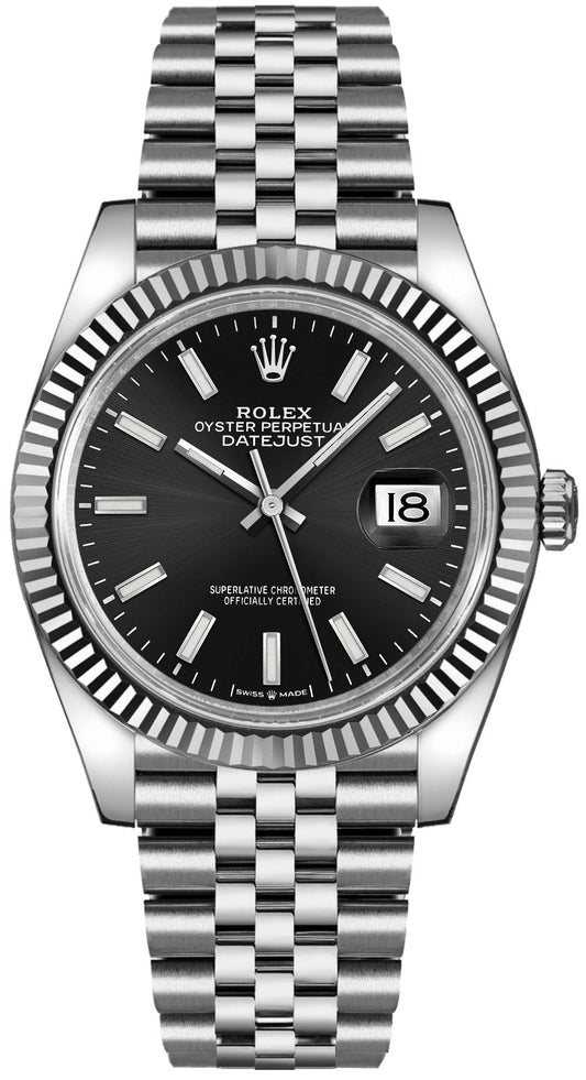 Rolex Datejust 36 Black Dial Jubilee Bracelet Luxury Watch 126234-0015