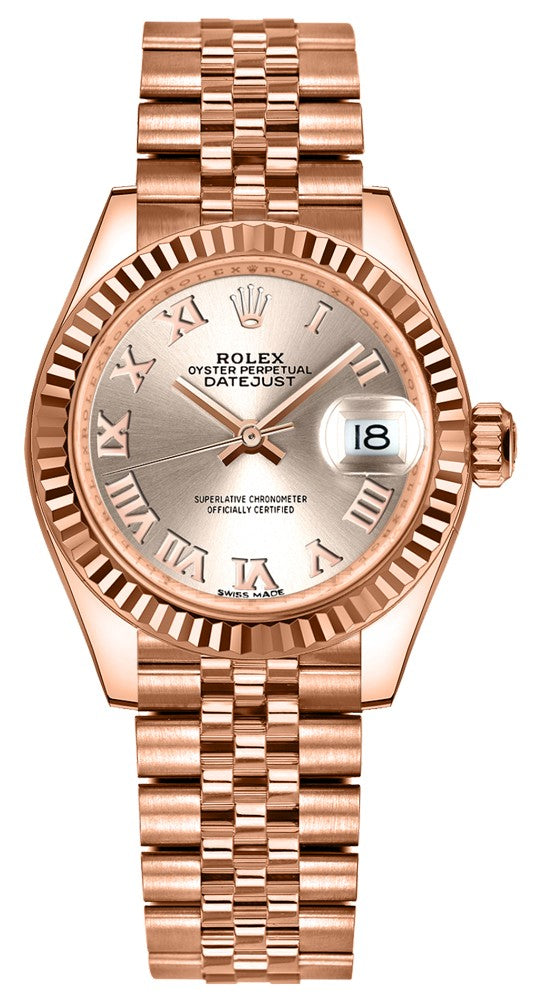 Rolex Lady-Datejust 28 Sundust Jubilee Bracelet Women's Watch 279175-0012
