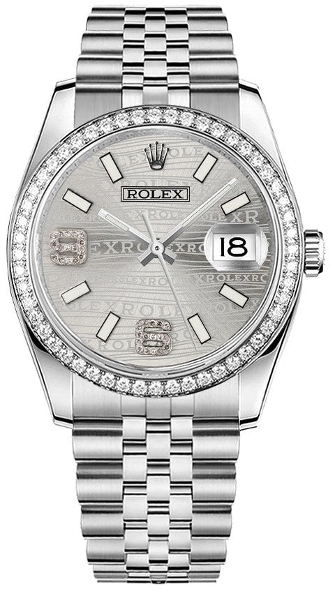 Rolex Datejust 36 Solid 18K White Gold & Steel Watch 116244