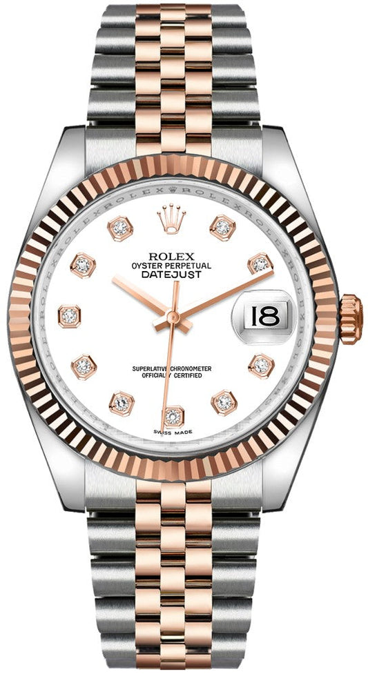 Rolex Datejust 36 White Diamond Dial Watch 116231-0060