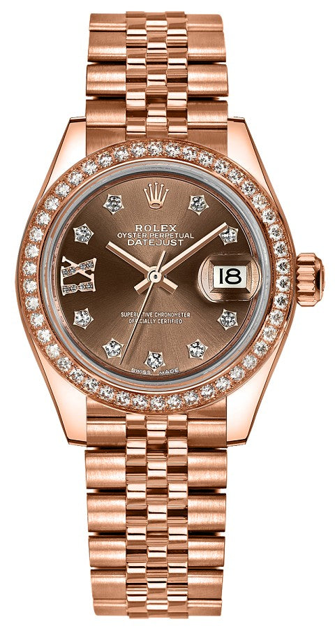 Rolex Lady-Datejust 28 Jubilee Bracelet Gold Watch 279135RBR-0002