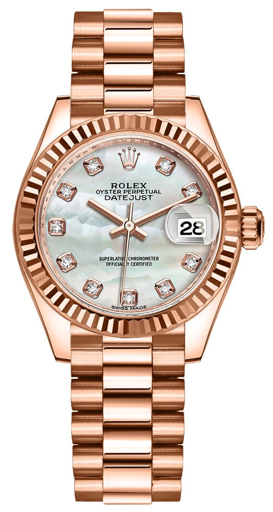 Rolex Lady-Datejust 28 Mother of Pearl Women's Watch 279175-0017