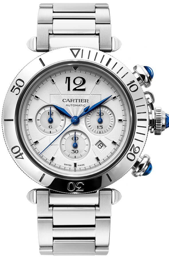 Cartier Pasha 41mm Steel Chronograph Men's Watch WSPA0018
