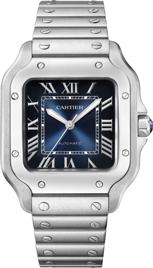 Cartier Santos De Cartier Medium Blue Dial Women's Watch WSSA0063